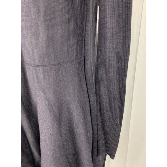 Eileen Fisher Charcoal Gray Waterfall Cardigan Sweater Merino Wool SZ XS READ! - Picture 6 of 10